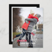 Love Request Save the Date Postcard Ankündigungspostkarte (Vorne/Hinten)