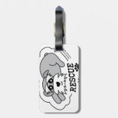 Love Rescue - Dark T-Shirt (Women) Gepäckanhänger (Rückseite vertikal)