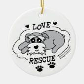 Love Rescue - Round Christmas Ornament (Vorne)