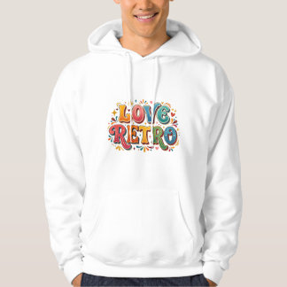 Love Retro Hoodie – Vintage amerikanische Flagge a