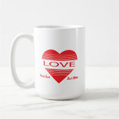 Love & Romance Concept Design with Heart Elements Kaffeetasse (Links)
