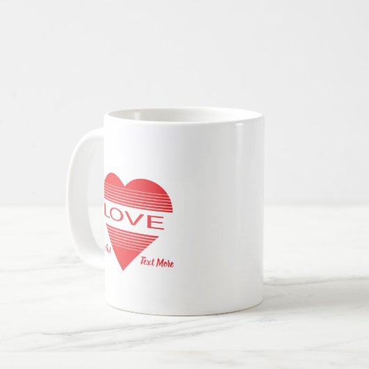 Love & Romance Concept Design with Heart Elements Kaffeetasse (Vorderseite Links)