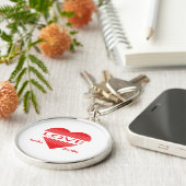 Love & Romance Concept Design with Heart Elements Schlüsselanhänger (Seite)