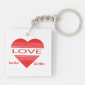 Love & Romance Concept Design with Heart Elements Schlüsselanhänger (Rückseite)