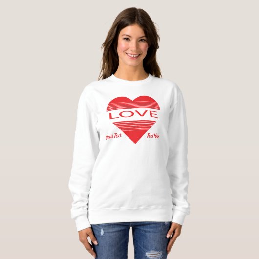 Love & Romance Concept Design with Heart Elements Sweatshirt (Vorne ganz)