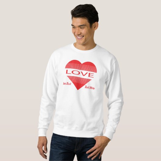 Love & Romance Concept Design with Heart Elements Sweatshirt (Vorne ganz)