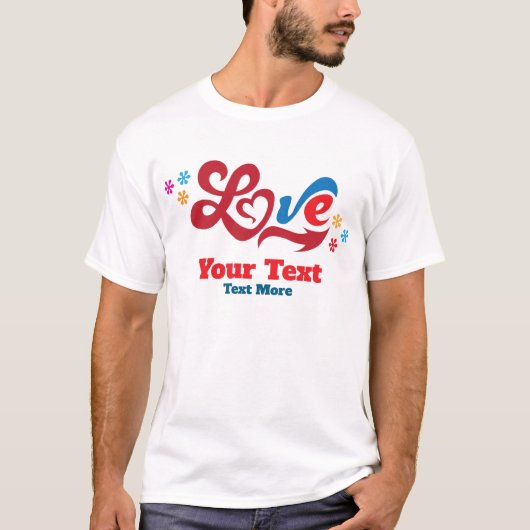 Love & Romance Concept Design with Heart Elements T-Shirt (Vorderseite)