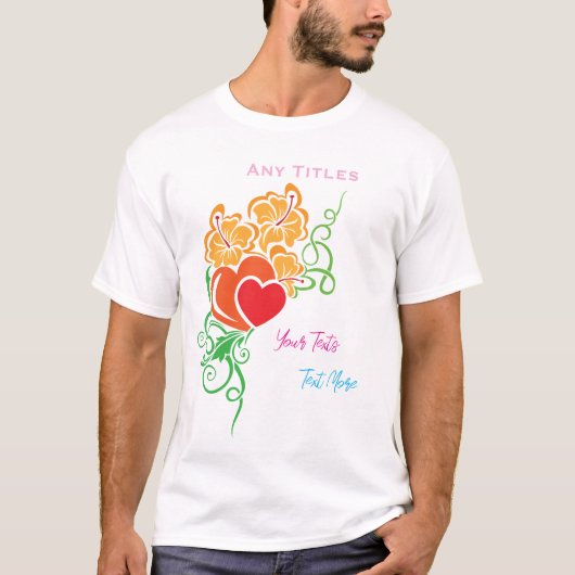 Love & Romance Concept Design with Heart Elements T-Shirt (Vorderseite)