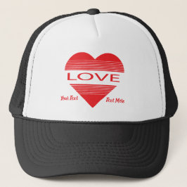 Love & Romance Concept Design with Heart Elements Truckerkappe