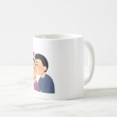 Love & Romance Elegant Mug Kaffeetasse (VorderseiteRechts)