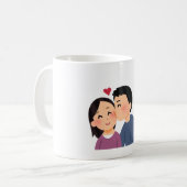 Love & Romance Elegant Mug Kaffeetasse (Vorderseite Links)