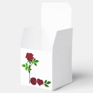 LOVE Rose Favor Box – Handgemalte Kunst Geschenkschachtel