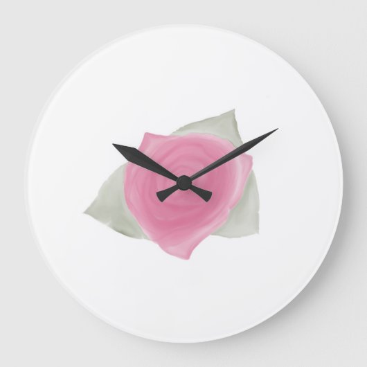 Love & Roses Große Wanduhr (Vorderseite)