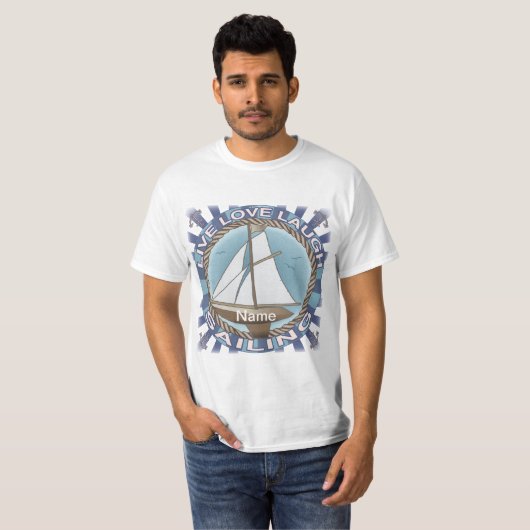 Love Sailing Sailboat T-Shirt (Vorne ganz)