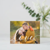 Love Script Foto Postcard Feiertagspostkarte (Stehend Vorderseite)