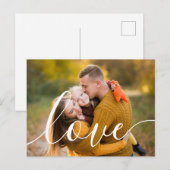 Love Script Foto Postcard Feiertagspostkarte (Vorne/Hinten)