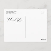 Love Script Green Two Foto Collage Vielen Dank Postkarte (Rückseite)