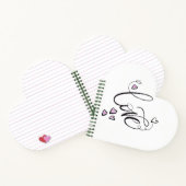 Love Script Heart Shaped Notebook | Romantic Notizblock (Innenseite)
