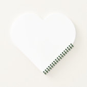 Love Script Heart Shaped Notebook | Romantic Notizblock (Rückseite)