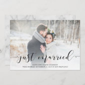 Love Script Hochzeitsankündigung mit Foto Ankündigung (Vorne/Hinten)