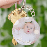 Love Script My Baby Photo Schlüsselanhänger<br><div class="desc">Your baby's photo on a keychain! Upload your own image to create your keychain for yourself or give as a gift to family,  friends,  parents and grandparents! The word love in a check script is featured over your photo.</div>