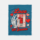Love Season Skeleton Funny Valentines Day Womens T Fleecedecke (Vorderseite)