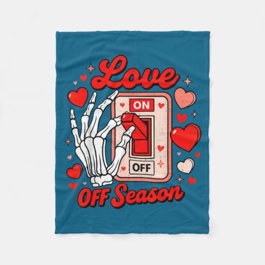 Love Season Skeleton Funny Valentines Day Womens T Fleecedecke (Vorderseite)
