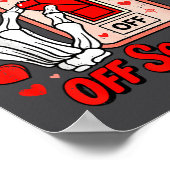 Love Season Skeleton Funny Valentines Day Womens T Poster (Ecke)