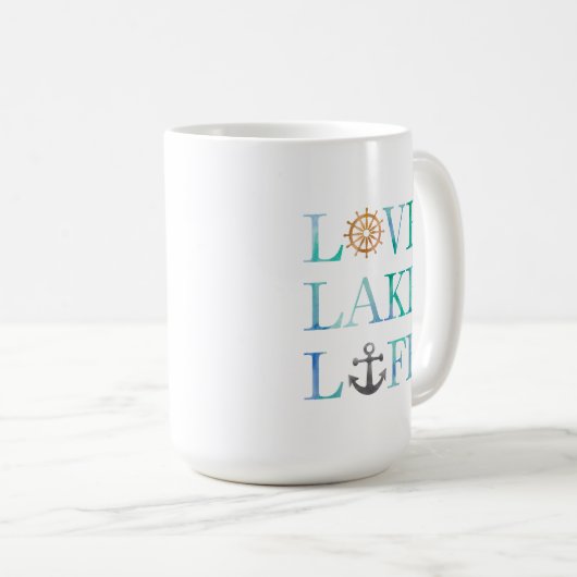 Love See-Lebenseewatercolor-Typografie Kaffeetasse (VorderseiteRechts)