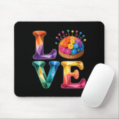 Love Sewing Quilting N Cushion Rainbow Crafter Wom Mousepad (Mit Mouse)