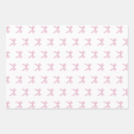 Love Shack Baby Blush Pink Coquette Bow Floral Geschenkpapier Set