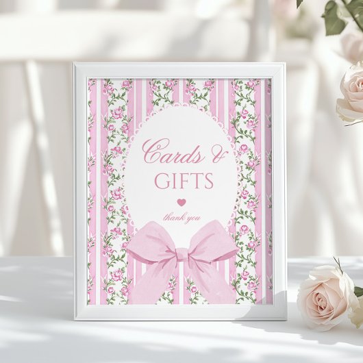 Love Shack Baby Cards and gifts Floral Bow Poster