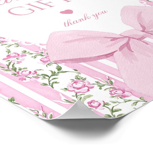 Love Shack Baby Cards and gifts Floral Bow Poster (Ecke)