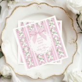 Love Shack Baby Coquette Blush Bow Baby Shower Serviette