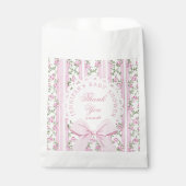 Love Shack Baby Coquette Pink Bow Thank you Geschenktütchen (Vorderseite)