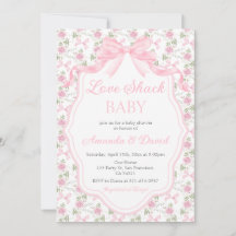 Love Shack Baby Pink Bow Baby Shower Mädchen