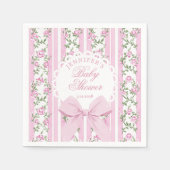 Love Shack Coquette Blush Pink Bow Baby Shower Serviette (Vorderseite)