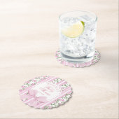 Love Shack Coquette Blush Pink Bow Baby Shower Untersetzer (Vor Ort)