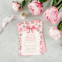 Love Shack Verlobte rosa Blumen Brautparty