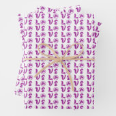 Love Shamrock Plaid Pink Classic Pattern Geschenkpapier Set (Beispiel)