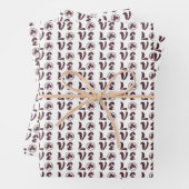 Love Shamrock Plaid Red Blue Tartan Pattern Geschenkpapier Set (Beispiel)