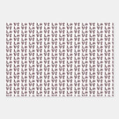 Love Shamrock Plaid Red Blue Tartan Pattern Geschenkpapier Set (Vorderseite)