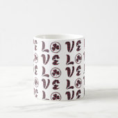 Love Shamrock Plaid Red Blue Tartan Pattern Kaffeetasse (Mittel)