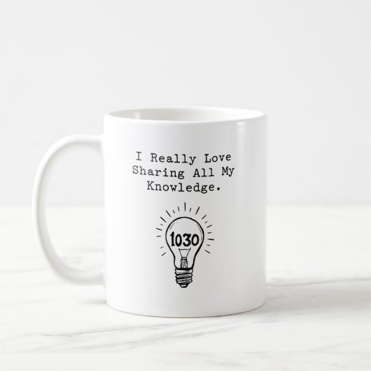 Love Sharing My Knowledge Math Educator Kaffeetasse (Links)