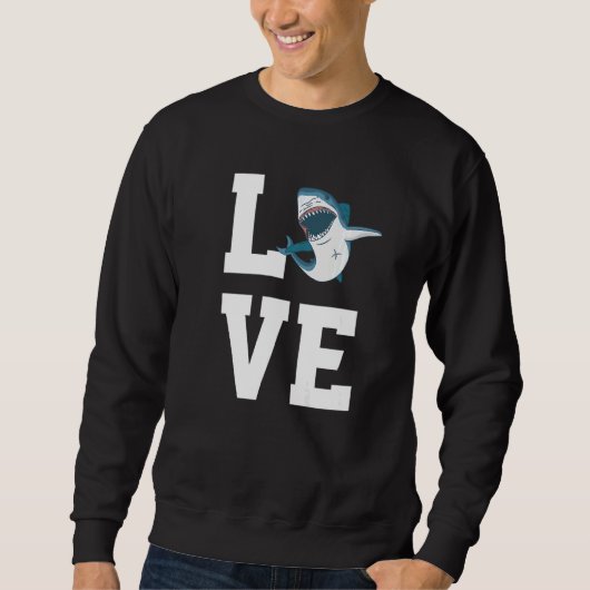 Love Sharks Outfit Shark  Sea Animal Sweatshirt (Vorderseite)