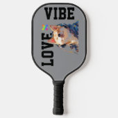 LOVE × SHIBA - Custom Pickleball Schläger (Rückseite)