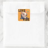 LOVE × SHIBA - Custom Quadratischer Aufkleber (Tasche)