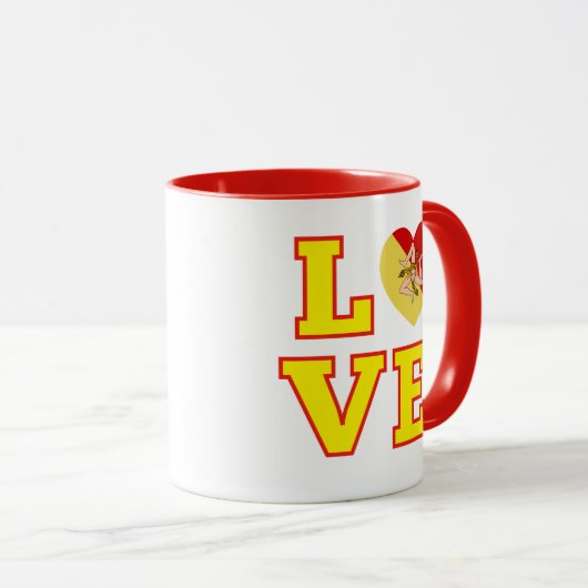 LOVE Sicily Mug Tasse (VorderseiteRechts)