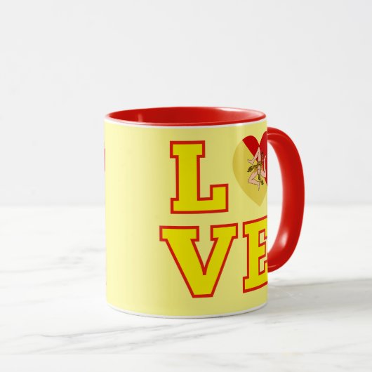 LOVE Sicily Mug Tasse (VorderseiteRechts)