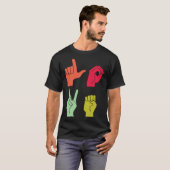 Love Sign ASL Deaf Pride T-Shirt (Vorne ganz)